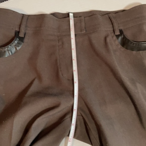 Buffalo Brown tuxedo Style Pants w vegan leather - Picture 8 of 11